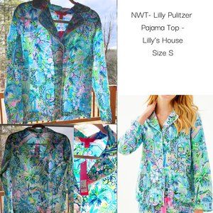 NWT- Lilly Pulitzer - Pajama Top - Lilly’s House - Size S